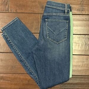 Hudson Barbara Side Stripe High Rise Skinny Jeans
